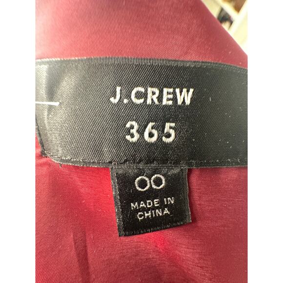 NWT! J. Crew Womans 00 Color Block Bodycon Pencil Dress Long Sleeve Maroon Blue - Picture 5 of 6